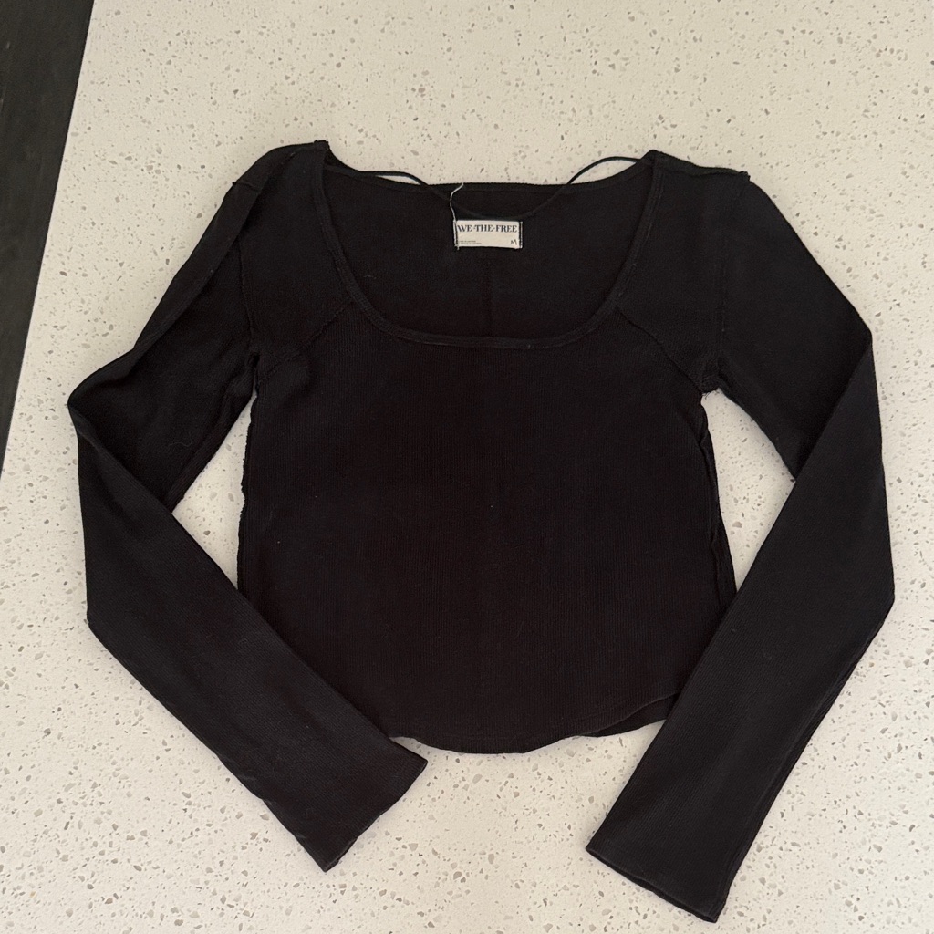 We The Free Black Long Sleeve Top